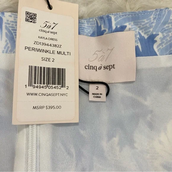 CINQ A SEPT BLUE KAYLA DRESS - Picture 8 of 8